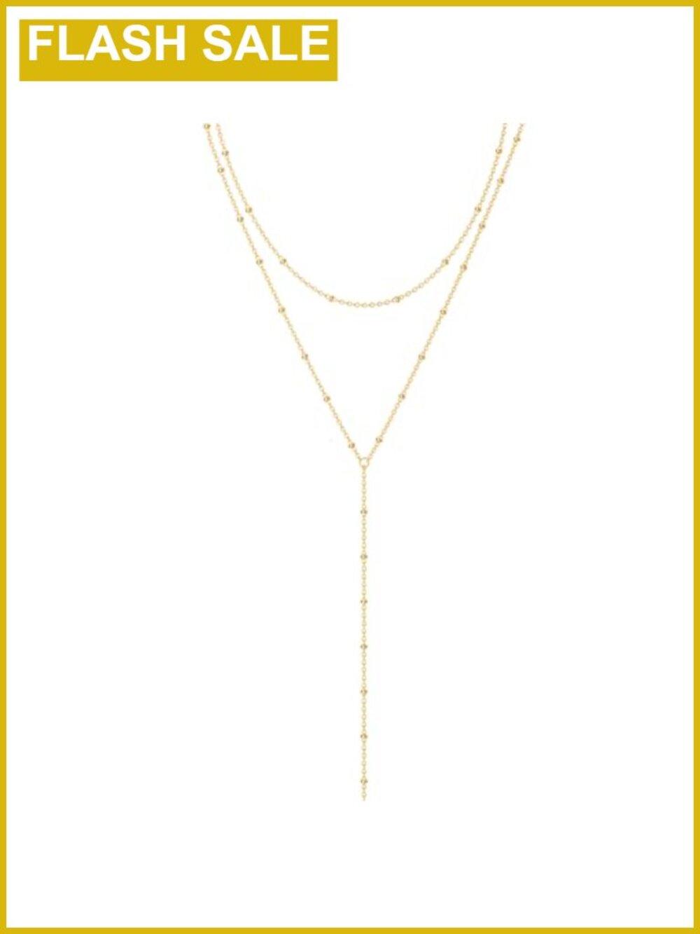 Gold Plated Y Lariat Necklace Women Dainty Long 14k